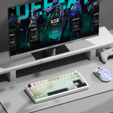 Solakaka A75 3-Mode RGB Mechanical Keyboard,White-Gray - Extra Image