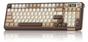 Solakaka A99PRO 3‑Mode RGB Mechanical Keyboard, Milk-Coffee-Brown