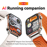 AI-WATCH2 Full Touch Screen Smart Fitness Watch for Men Women，black - 45-Degree Angle