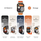 AI-WATCH2 Full Touch Screen Smart Fitness Watch for Men Women，black