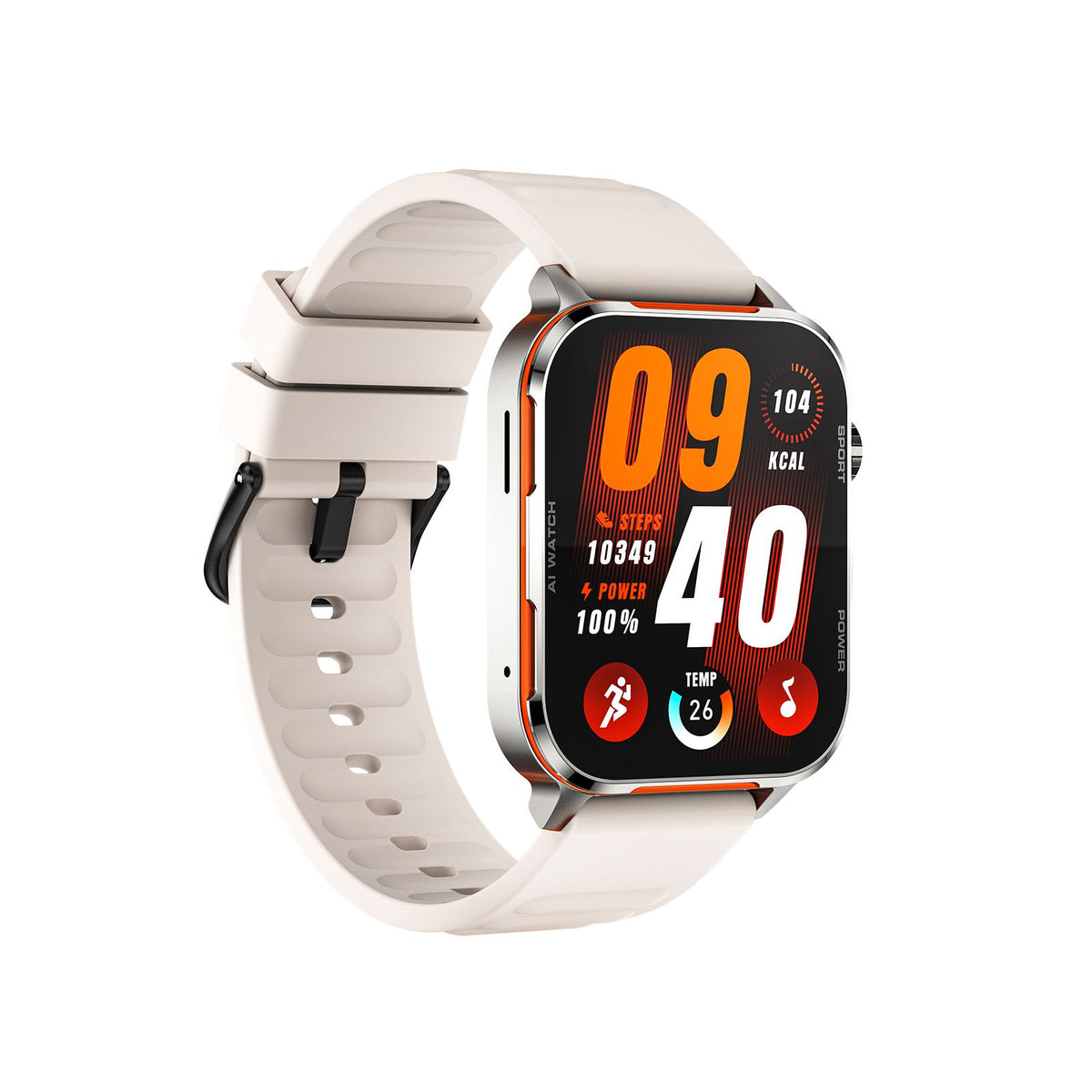 AI-WATCH2 Full Touch Screen Smart Fitness Watch for Men Women，Gray