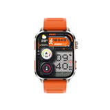 AI-WATCH2 Full Touch Screen Smart Fitness Watch for Men Women，orange - Front View