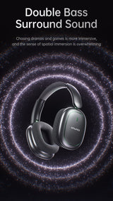 AWEI AT16 Foldable Over‑Ear Wireless Headphones，black - Rear View
