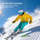 AT-M105 Pocket Gimbal Vlog Camera, 4K HD Handheld Video Camera，white，32GB