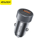 C-857 33W PD Fast Car Charger, Dual Port Cigarette Lighter Power Adapter，coffee