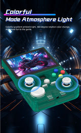 DC35V Retro Handheld Game Console, 3.5‑Inch IPS Screen Open Source Linux System，glacial blue