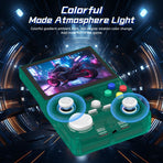 DC35V Retro Handheld Game Console, 3.5‑Inch IPS Screen Open Source Linux System，Translucent green