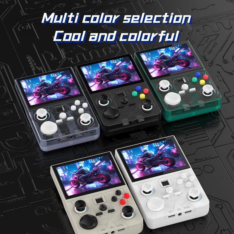 DC35V Retro Handheld Game Console, 3.5‑Inch IPS Screen Open Source Linux System，white