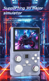 DC35V Retro Handheld Game Console, 3.5‑Inch IPS Screen Open Source Linux System，white