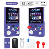 DC40V Retro Handheld Game Console, 4 Inch IPS Display, 64GB 20000+ Preloaded Retro Games，Indigo blue