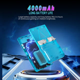DC45V Retro Handheld Game Console, 4.5‑Inch HD IPS Full View Screen，transparent blue - Top-Down View