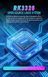 DC45V Retro Handheld Game Console, 4.5‑Inch HD IPS Full View Screen，transparent blue - Extra Image