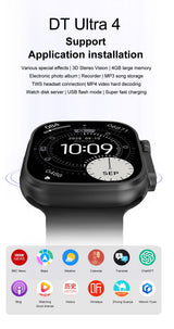 DT Ultra 4 Smart Watch Full Touch Screen Fitness Tracker for Men Women，Orange - 45-Degree Angle