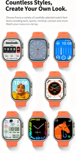 DT8-Ultra Large Screen Smart Watch,orange - Low Angle