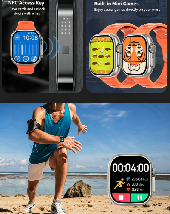 DT8-Ultra Large Screen Smart Watch,orange