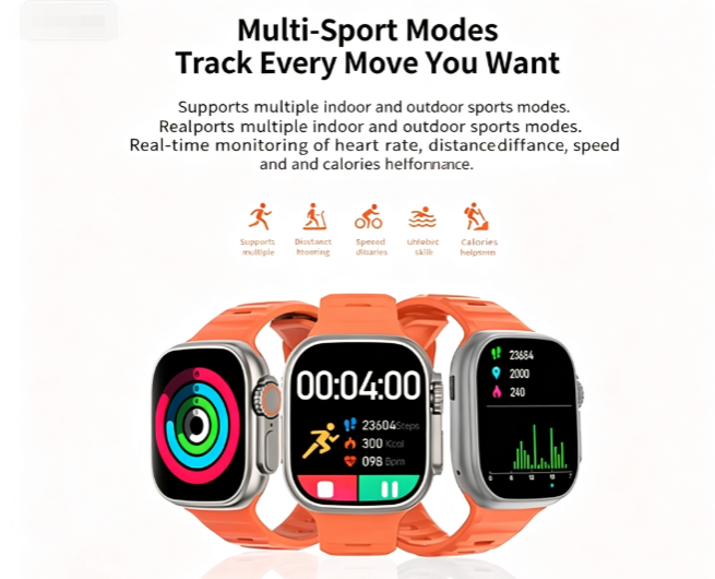 DT8-Ultra Large Screen Smart Watch,orange