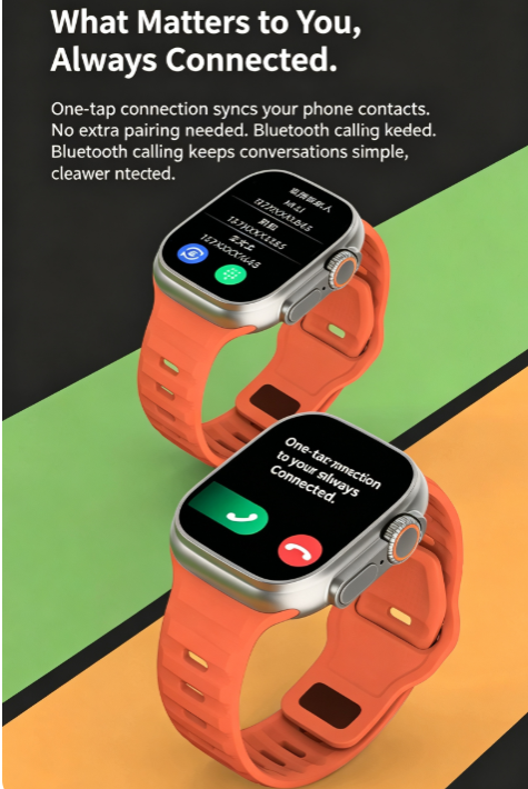 DT8-Ultra Large Screen Smart Watch,orange