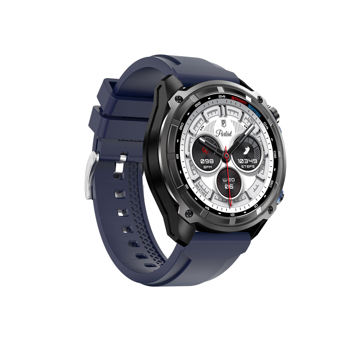 DTG1 GPS Smart Watch, AMOLED Touchscreen, 860mAh Battery, 3ATM Waterproof, Bluetooth Call,Blue