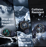 DTG1 GPS Smart Watch, AMOLED Touchscreen, 860mAh Battery, 3ATM Waterproof, Bluetooth Call,Blue