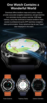 DTG1 GPS Smart Watch, AMOLED Touchscreen, 860mAh Battery, 3ATM Waterproof, Bluetooth Call,Blue