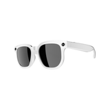 Dth03 AI Smart Sunglasses, UV400 Protection Bluetooth Call Audio Glasses，white - Front View