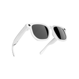 Dth03 AI Smart Sunglasses, UV400 Protection Bluetooth Call Audio Glasses，white - Top-Down View