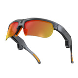 E08 Smart Bluetooth Cycling Sunglasses with Camera, UV400 Outdoor Sports Glasses，orange - Front View