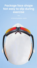 E08 Smart Bluetooth Cycling Sunglasses with Camera, UV400 Outdoor Sports Glasses，orange - Extra Image