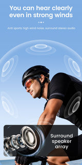 E08 Smart Bluetooth Cycling Sunglasses with Camera, UV400 Outdoor Sports Glasses，orange