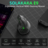 Solakaka E9 3 Mode Vertical Ergonomic Mouse, black - Front View