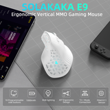 Solakaka E9 3 Mode Vertical Ergonomic Mouse, white - Front View