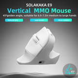 Solakaka E9 3 Mode Vertical Ergonomic Mouse, white