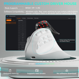 Solakaka E9 3 Mode Vertical Ergonomic Mouse, white - Extra Image