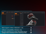Solakaka E9PRO Tri‑Mode Vertical Ergonomic MMO Gaming Mouse, 10 Programmable Side Buttons, RGB Backlit Rechargeable Wireless Mouse,Black-Gray - Front View