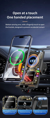 F1 Fast Wireless Car Charger Auto Sensor Phone Mount Holder，black - Extra Image