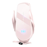 FJ22 Auto Clamping Wireless Car Charger Mount Infrared Air Vent Phone Holder，pink