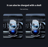 FJ22 Auto Clamping Wireless Car Charger Mount Infrared Air Vent Phone Holder，Silver