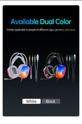 AWEI GM11 Wired Gaming Over‑Ear Headset, 50mm Driver 7.1 Surround Sound, USB & 3.5mm Jack,black