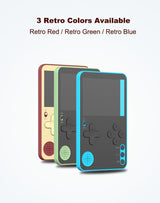 K10 Handheld Retro Game Console Built-in Classic Games，green - Top-Down View