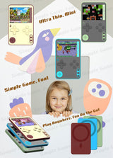 K10 Handheld Retro Game Console Built-in Classic Games，green - Rear View