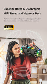 AWEI KA12 60W Outdoor Wireless Bluetooth Speaker,black - Rear View