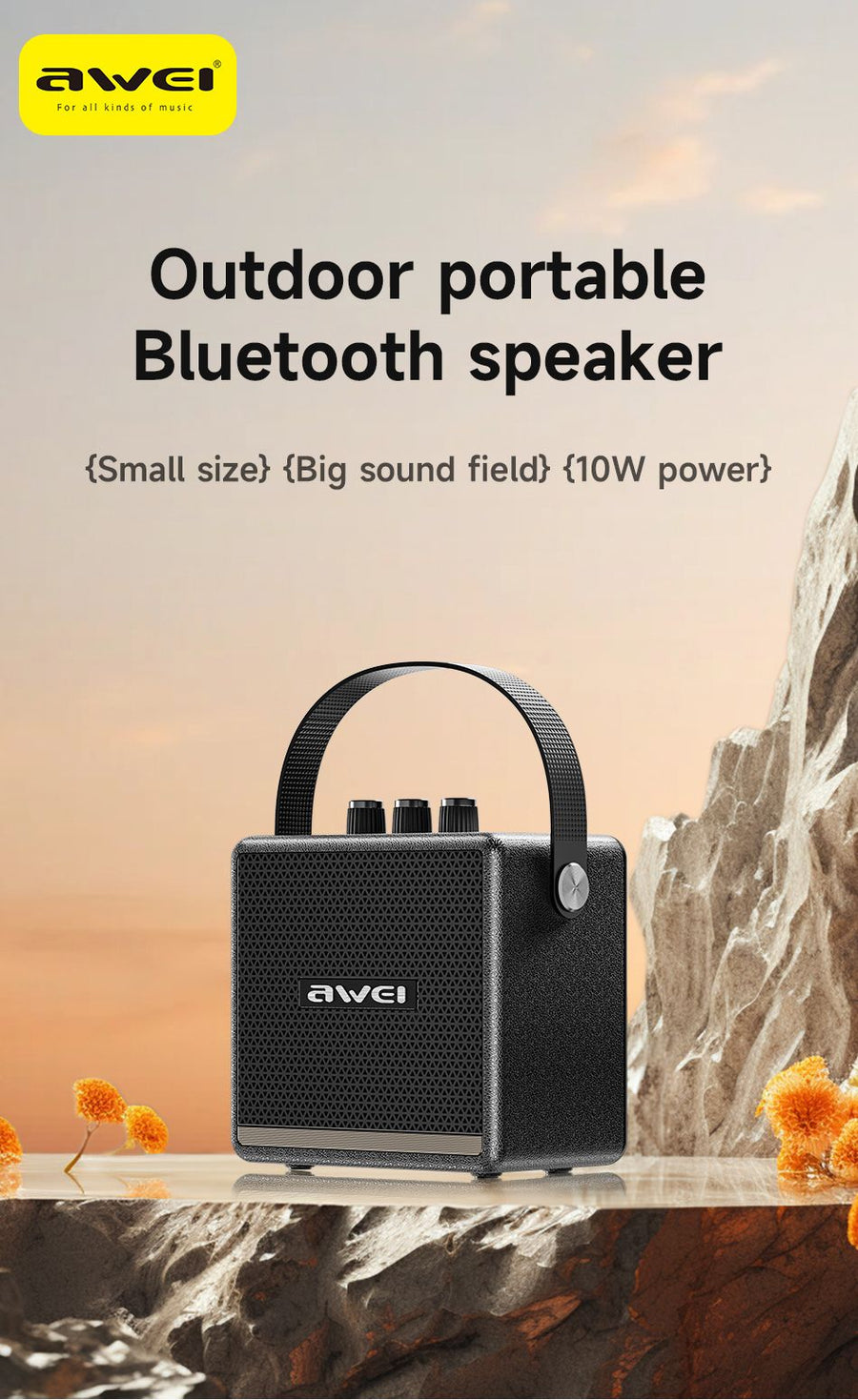AWEI KA30 Mini Retro Bluetooth Speaker，black