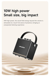 AWEI KA30 Mini Retro Bluetooth Speaker，black - Rear View
