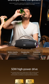 KA38 Wireless Bluetooth Portable Speaker,black - 45-Degree Angle