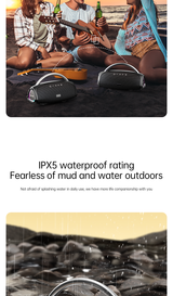 KA38 Wireless Bluetooth Portable Speaker,black - Low Angle