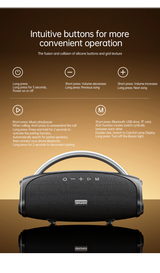 KA38 Wireless Bluetooth Portable Speaker,black - Extra Image
