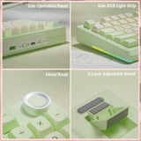 Solakaka Ki99pro 3‑Mode RGB Mechanical Keyboard,  Avocado-Green - Extra Image