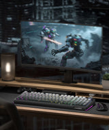 Solakaka Ki99pro 3‑Mode RGB Mechanical Keyboard,  Gradient-Gray - Front View