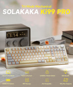 Solakaka Ki99pro 3‑Mode RGB Mechanical Keyboard,  Orange-White