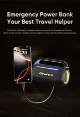 AWEI KT18 Portable Karaoke Bluetooth Speaker with 2 Wireless Microphones,black - Extra Image